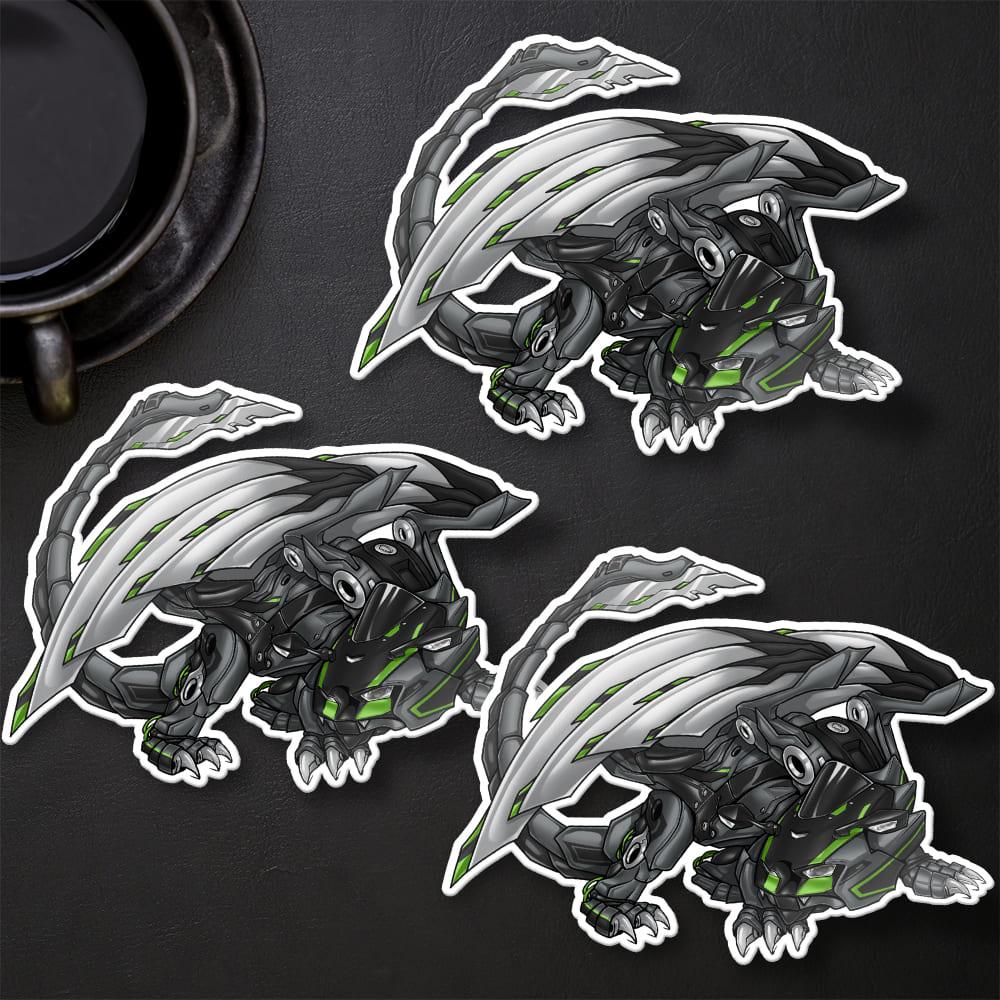 Kawasaki Ninja ZX-10R 2021-24 Inspired Stickers - Set of 3 Motorcycle Decals for Riders