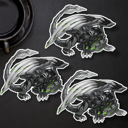 Kawasaki Ninja ZX-10R 2021-24 Inspired Stickers - Set of 3 Motorcycle Decals for Riders