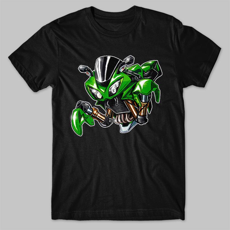 Kawasaki Ninja ZX-10R Inspired T-Shirt - Motorcycle Tee Shirt for Riders