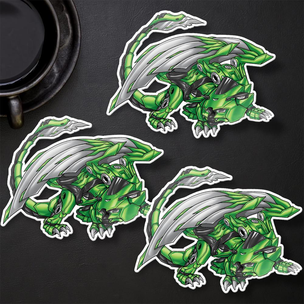 Kawasaki Ninja ZX-10R 2021-24 Inspired Stickers - Set of 3 Motorcycle Decals for Riders