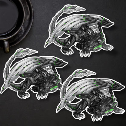 Kawasaki Ninja ZX-10R 2021-24 Inspired Stickers - Set of 3 Motorcycle Decals for Riders