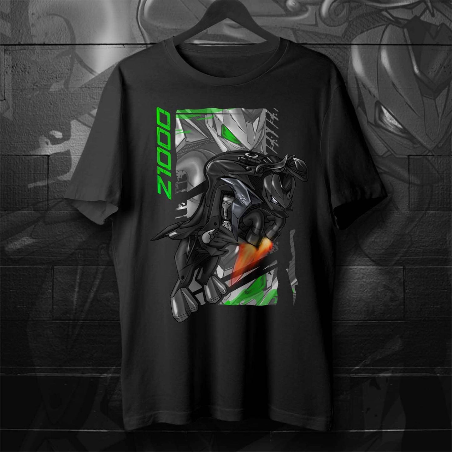 Kawasaki Z 1000 2014-16 Inspired T-Shirt - Motorcycle Tee Shirt for Riders