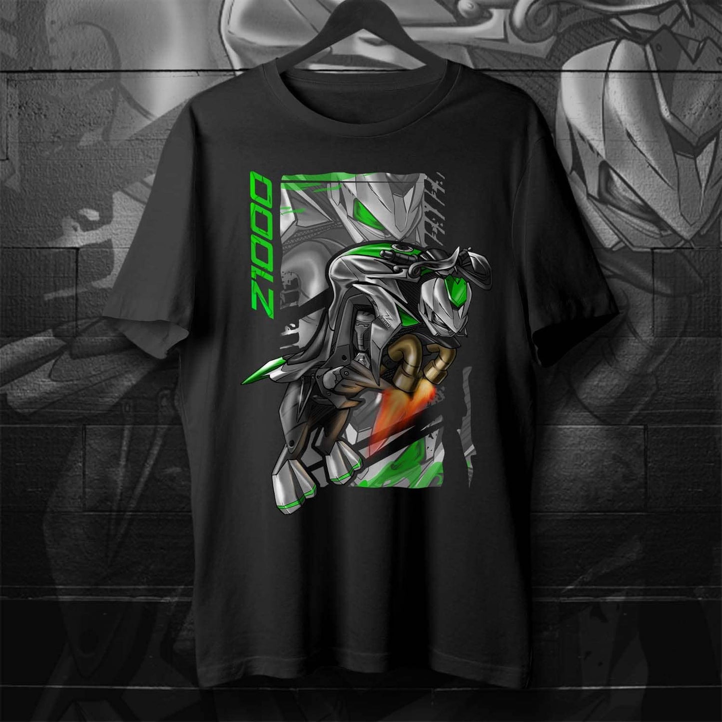 Kawasaki Z 1000 2014-16 Inspired T-Shirt - Motorcycle Tee Shirt for Riders