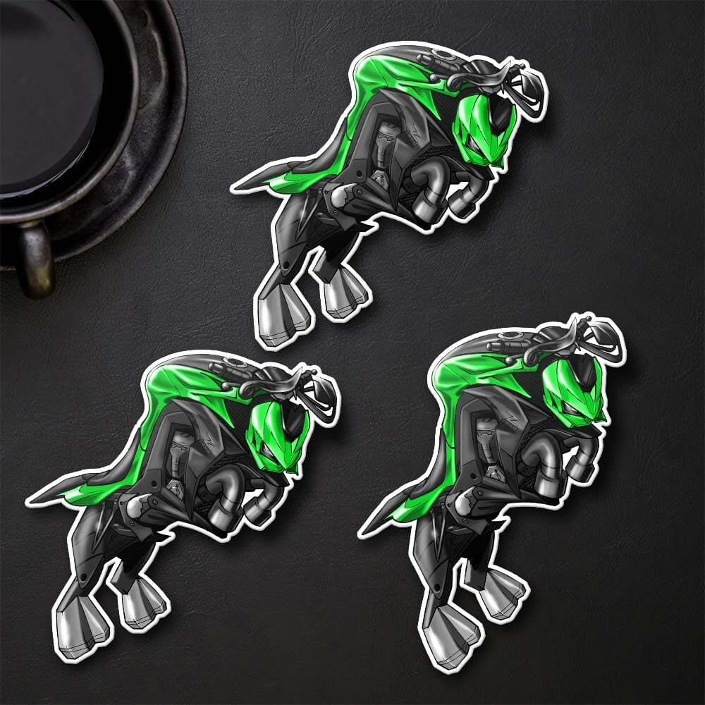 Kawasaki Z 1000 2014-16 Inspired Stickers - Set of 3 Motorcycle Decals for Riders