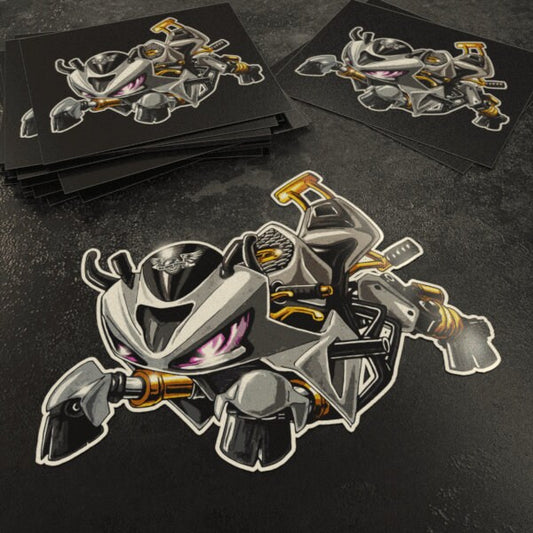 Kawasaki ZX-6R 2003-04 Inspired Stickers - Set of 3 Motorcycle Decals for Riders