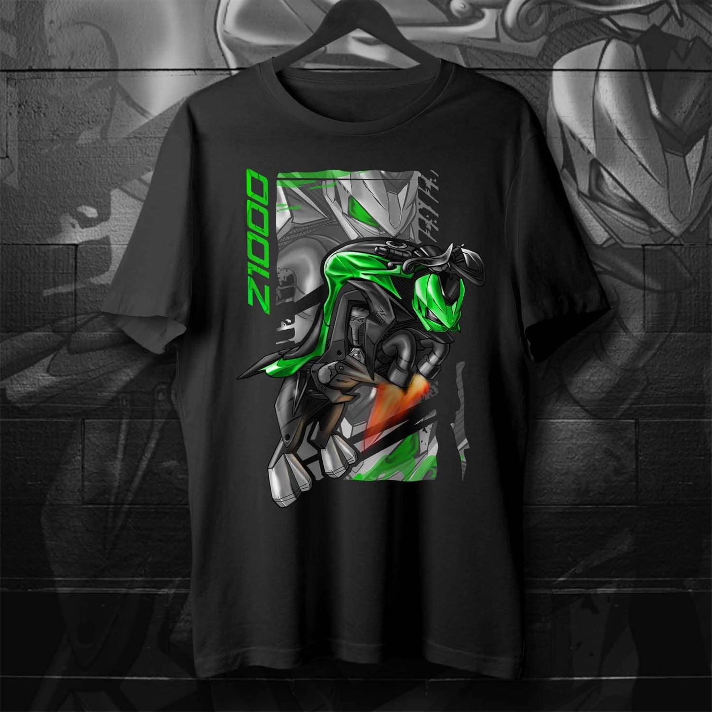 Kawasaki Z 1000 2014-16 Inspired T-Shirt - Motorcycle Tee Shirt for Riders