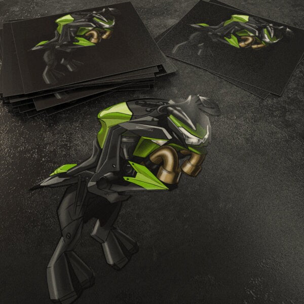 Kawasaki Z 1000 Inspired Stickers - Set of 3 Motorcycle Decals for Riders