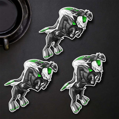 Kawasaki Z 1000 2014-16 Inspired Stickers - Set of 3 Motorcycle Decals for Riders