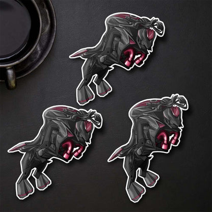 Kawasaki Z 1000 2014-16 Inspired Stickers - Set of 3 Motorcycle Decals for Riders