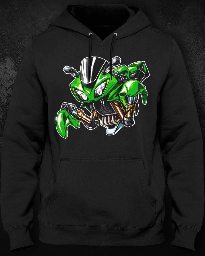 Kawasaki Ninja ZX-10R Inspired Hoodie - Motorcycle Sweatshirt for Riders