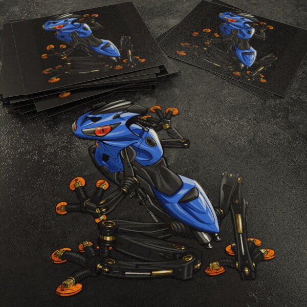 Kawasaki Ninja ZX-6R 2004-05 Inspired Stickers - Set of 3 Motorcycle Decals for Riders