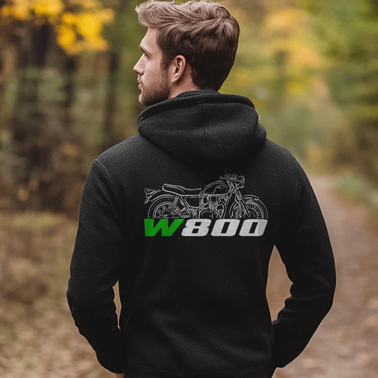 Kawasaki W800 Inspired Hoodie - Motorcycle Sweatshirt for Riders