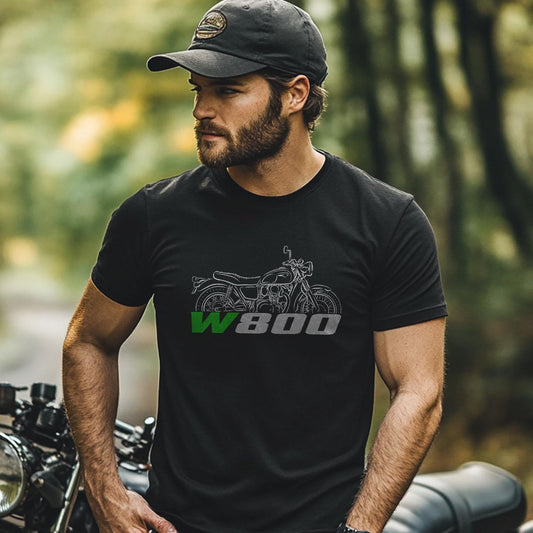Kawasaki W800 Inspired T-Shirt - Motorcycle Tee Shirt for Riders