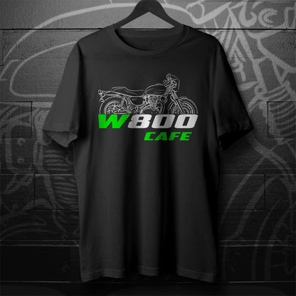 Kawasaki W800 Cafe Inspired T-Shirt - Motorcycle Tee Shirt for Riders