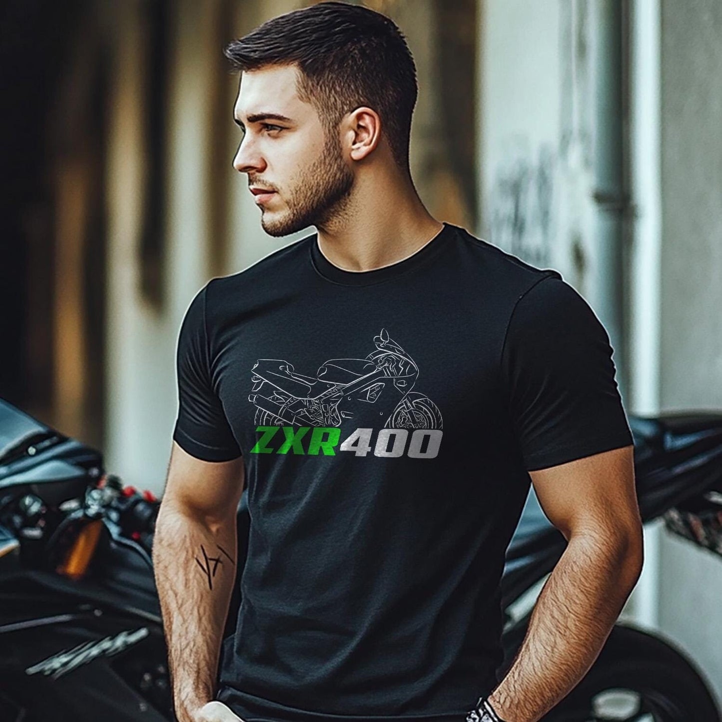 Kawasaki ZXR 400 Inspired T-Shirt - Motorcycle Tee Shirt for Riders