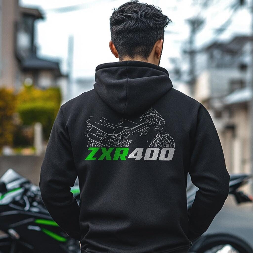 Kawasaki ZXR 400 Inspired Hoodie - Motorcycle Sweatshirt for Riders