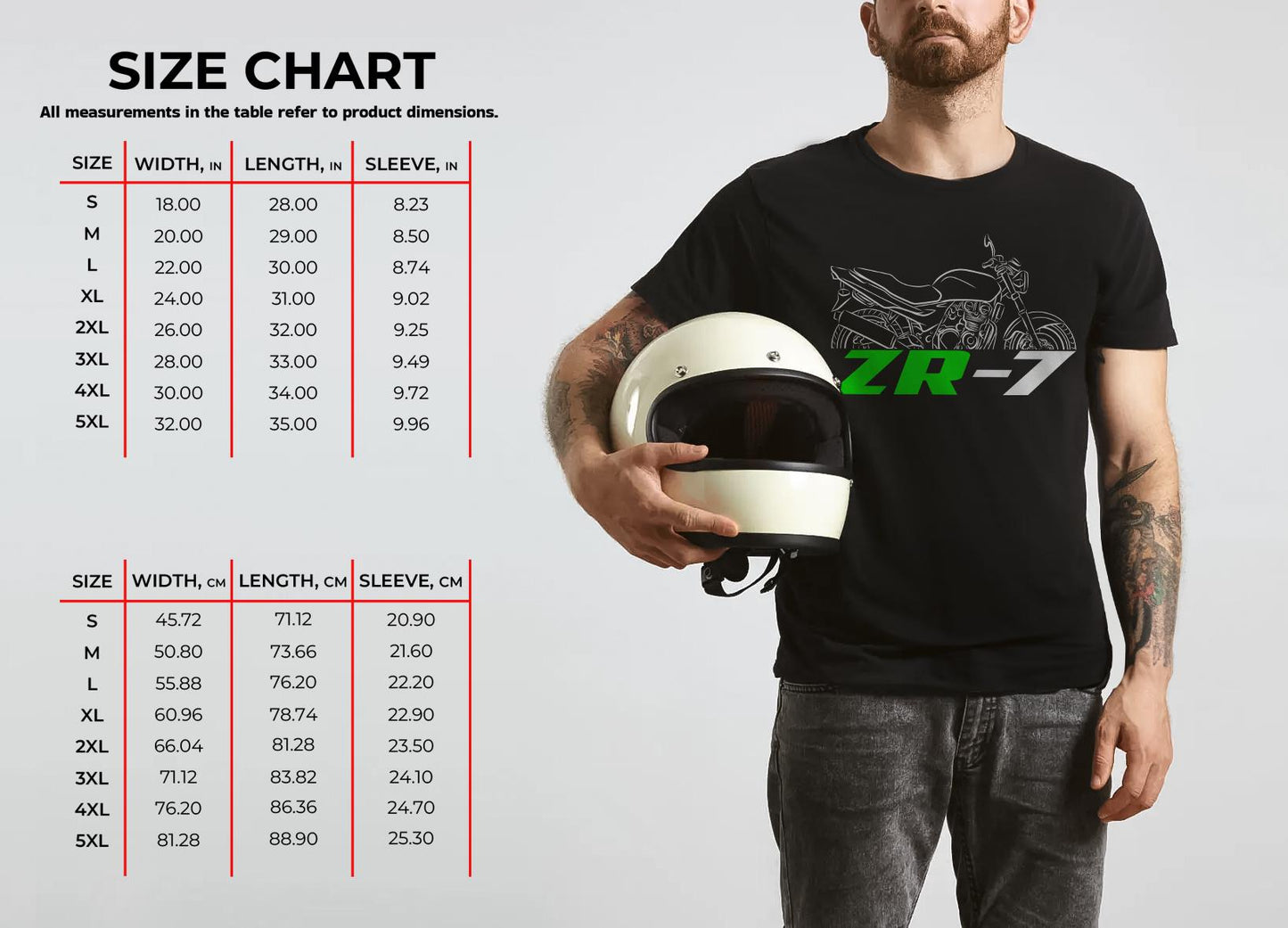 Kawasaki ZR-7 & ZR-7S Inspired T-Shirt - Motorcycle Tee Shirt for Riders