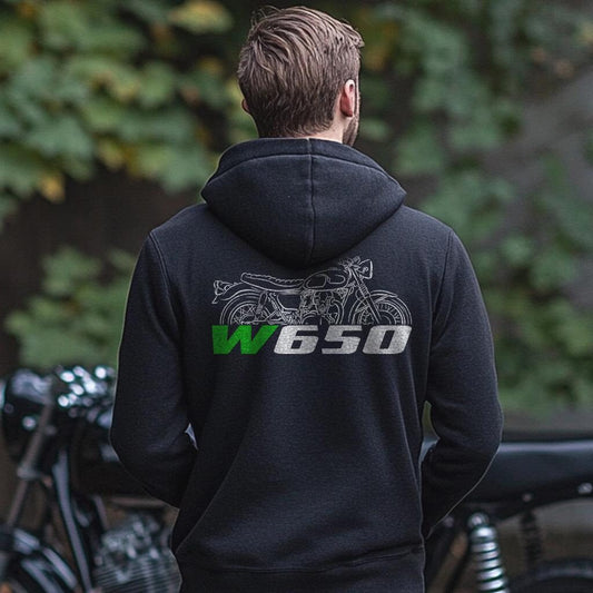 Kawasaki W650 Inspired Hoodie - Motorcycle Sweatshirt for Riders