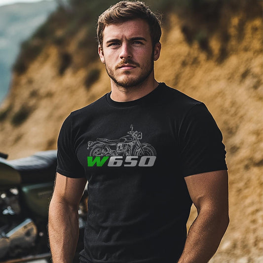 Kawasaki W650 Inspired T-Shirt - Motorcycle Tee Shirt for Riders