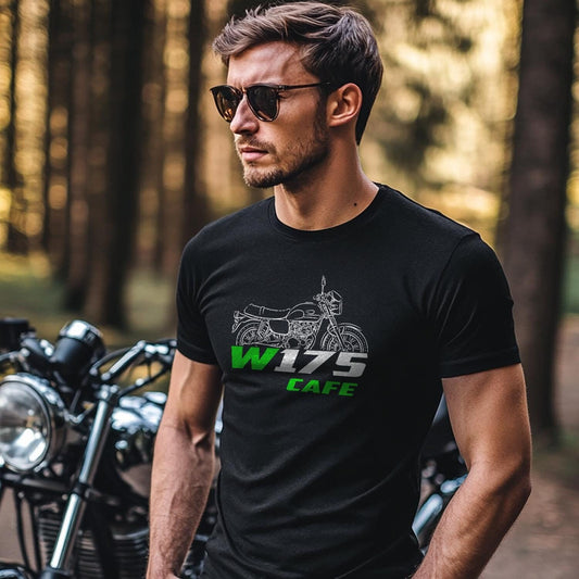 Kawasaki W175 Cafe 2017 - 2024 Inspired T-Shirt - Motorcycle Tee Shirt for Riders