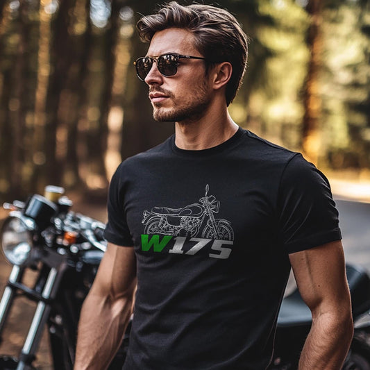Kawasaki W175 2017 - 2024 T-Shirt - Motorcycle Tee Shirt for Riders