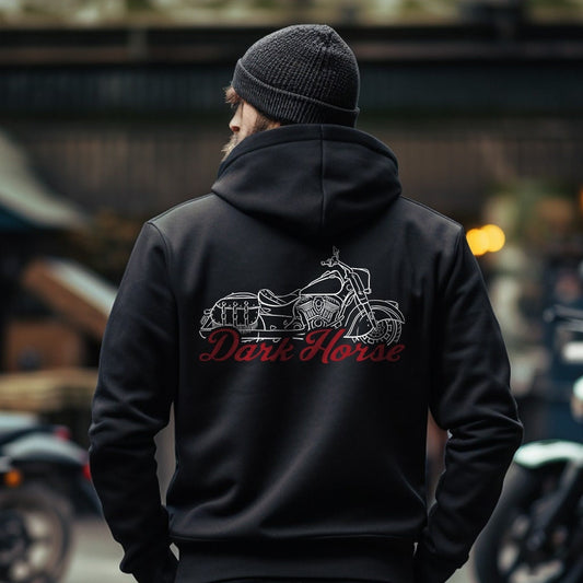 Indian Vintage Dark Horse Hoodie - Motorcycle Sweatshirt for Biker