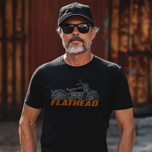 Harley-Davidson VL Flathead 1930 - 1933 Inspired T-Shirt - Biker Motorcycle Tee Shirt