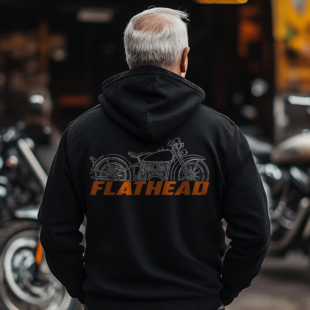 Harley-Davidson VL Flathead 1930 - 1933 Inspired Hoodie - Biker Motorcycle Sweatshirt