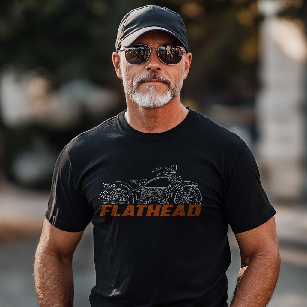 Harley-Davidson V Flathead 1930 - 1933 Inspired T-Shirt - Biker Motorcycle Tee Shirt