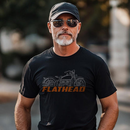 Harley-Davidson V Flathead 1930 - 1933 Inspired T-Shirt - Biker Motorcycle Tee Shirt