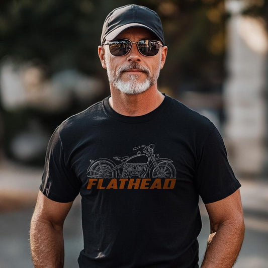 Harley-Davidson V Flathead 1930 - 1933 Inspired T-Shirt - Biker Motorcycle Tee Shirt