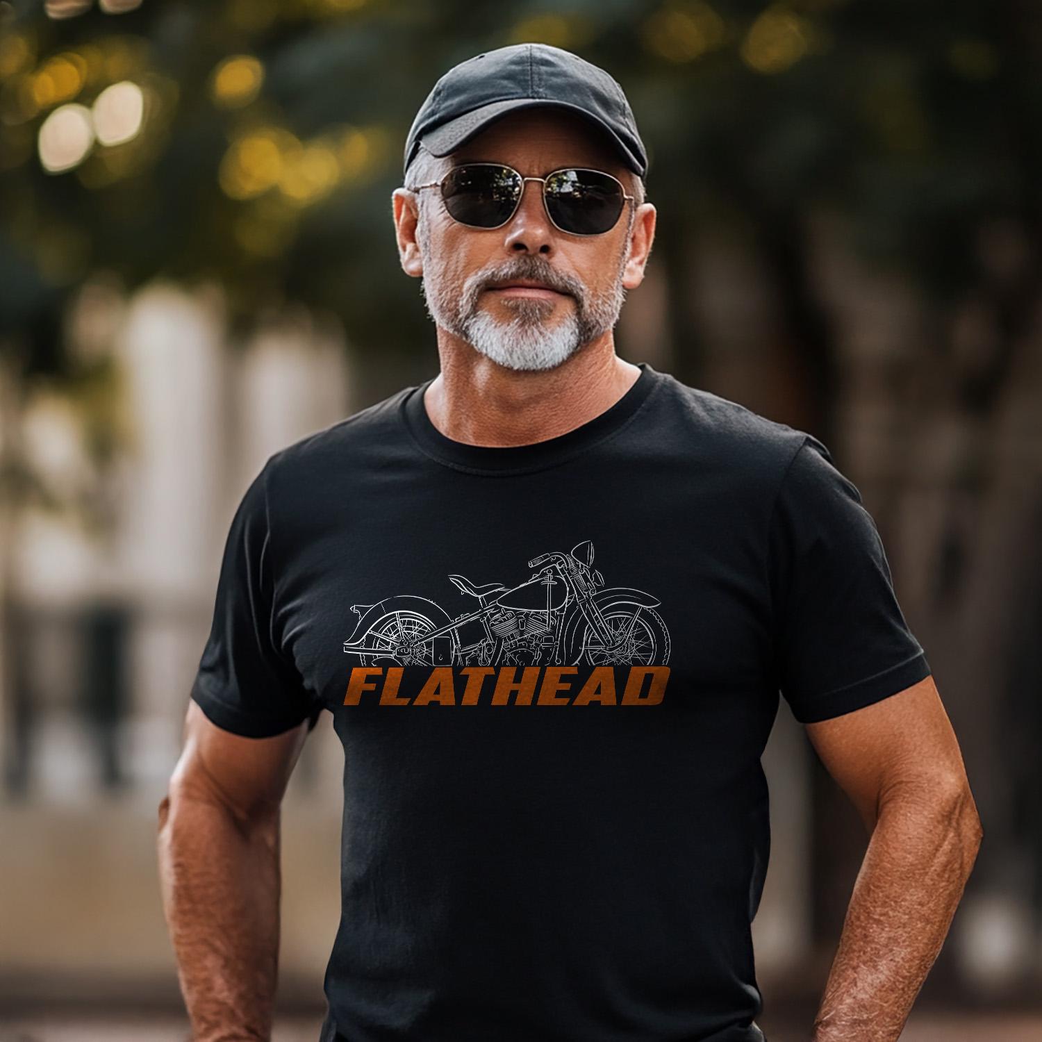 Harley-Davidson UMG Flathead 1937 - 1940 Inspired T-Shirt - Biker Motorcycle Tee Shirt