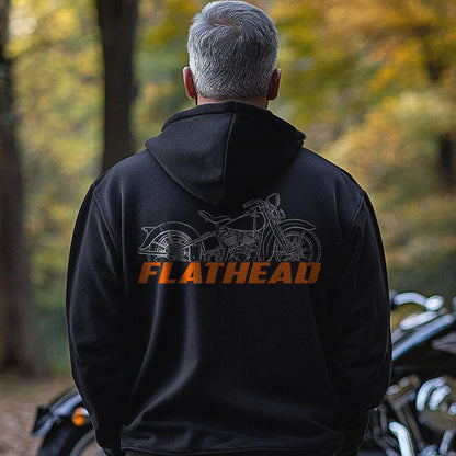 Harley-Davidson UMG Flathead 1937 - 1940 Inspired Hoodie - Biker Motorcycle Sweatshirt