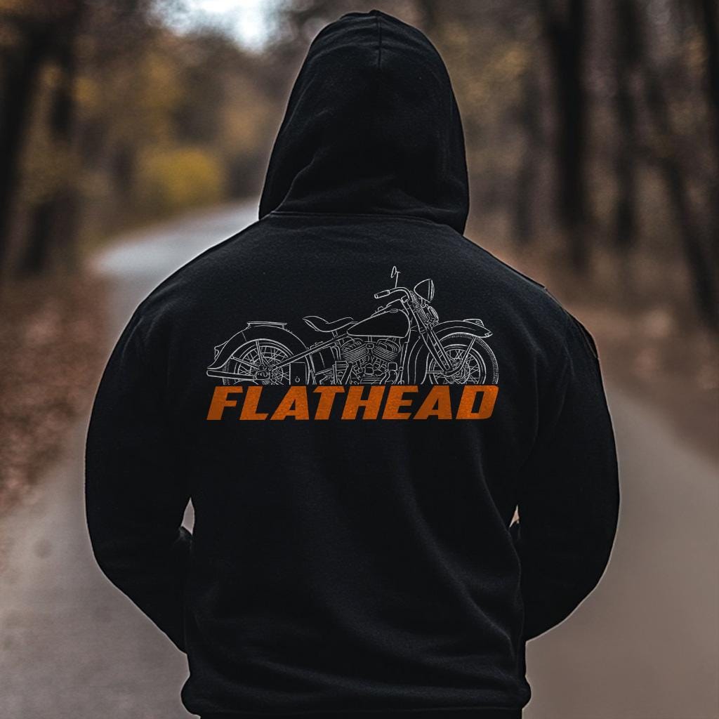 Harley-Davidson U Flathead Inspired Hoodie - Biker Motorcycle Sweatshirt