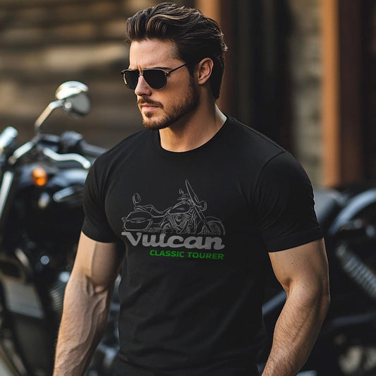 Kawasaki Vulcan 1700 Classic Tourer & Nomad VN1700 2009-16 T-Shirt - Motorcycle Tee Shirt for Riders