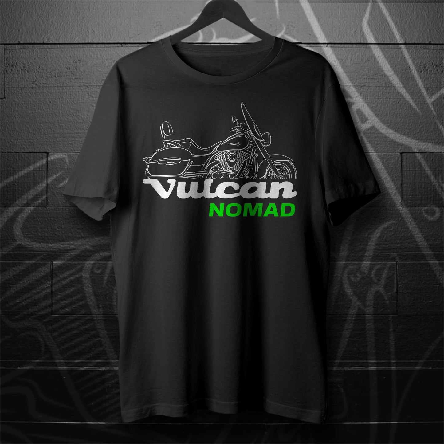 Kawasaki Vulcan 1700 Classic Tourer & Nomad VN1700 2009-16 T-Shirt - Motorcycle Tee Shirt for Riders