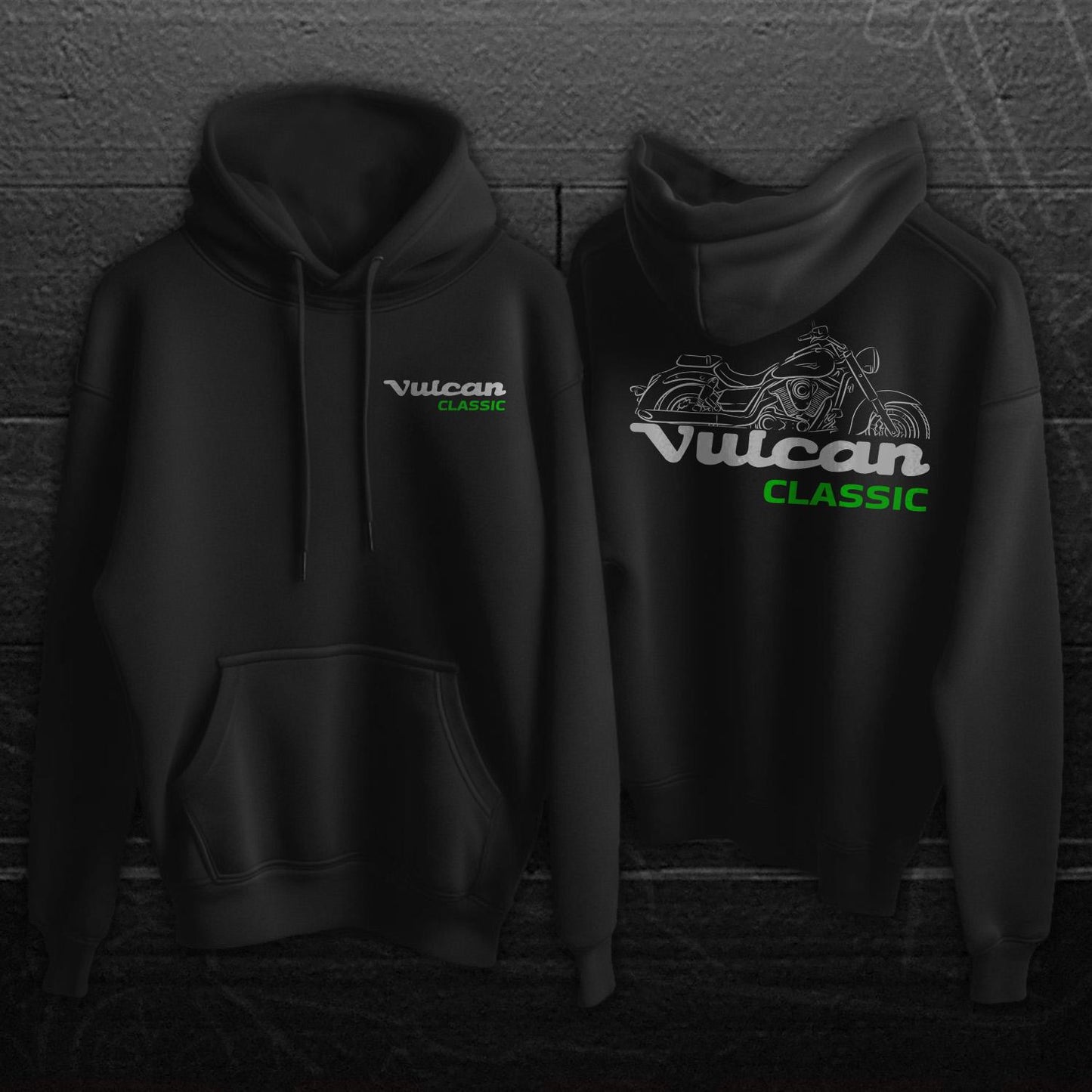 Kawasaki Vulcan 1700 Classic VN1700 2009-14 Inspired Hoodie - Motorcycle Sweatshirt for Riders