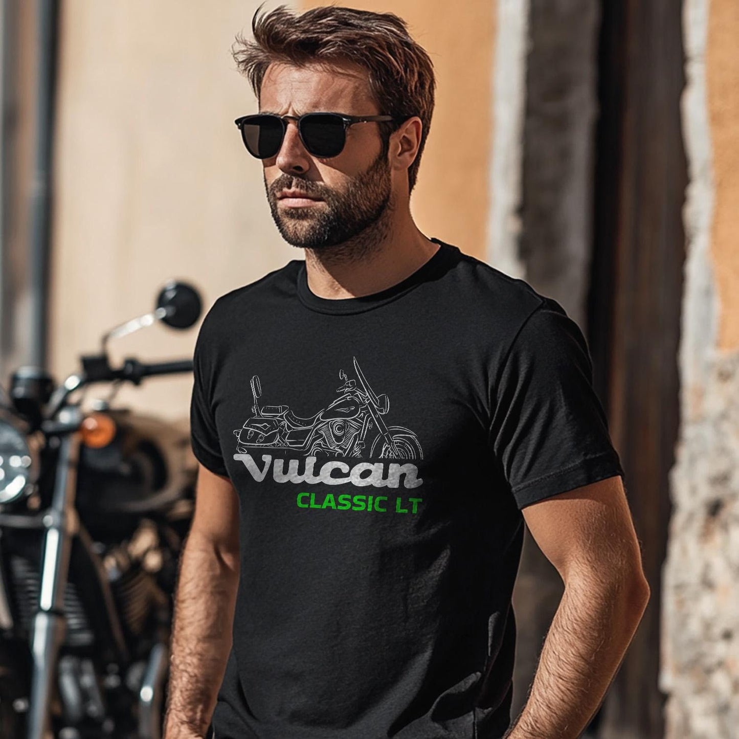 Kawasaki Vulcan VN1700G Classic LT 2009-10 T-Shirt - Motorcycle Tee Shirt for Riders