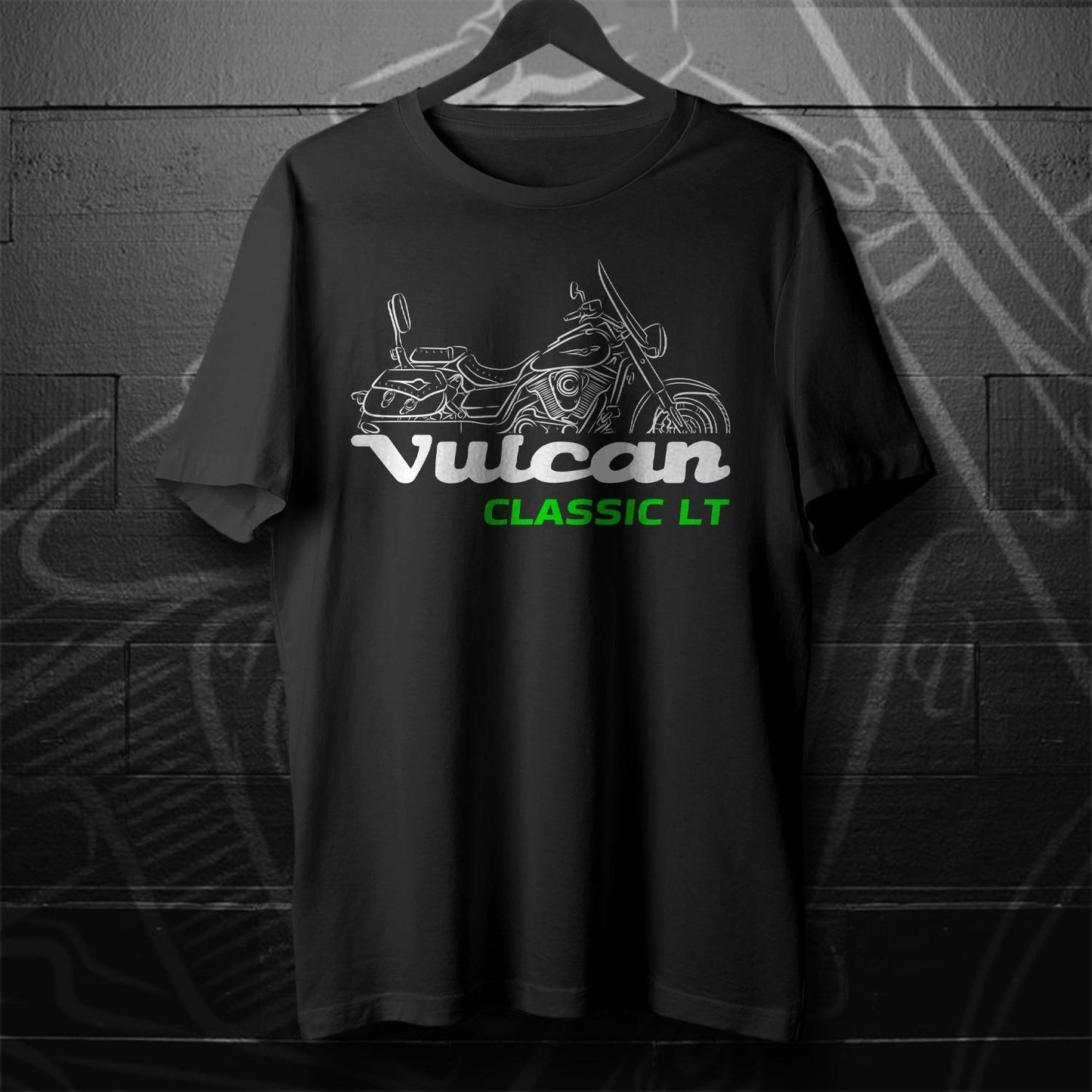 Kawasaki Vulcan VN1700G Classic LT 2009-10 T-Shirt - Motorcycle Tee Shirt for Riders