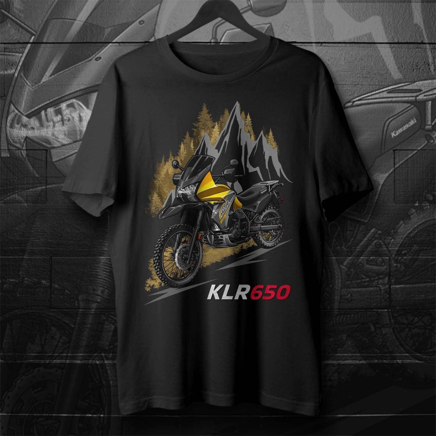 Kawasaki KLR 650 2014-18 T-Shirt - Motorcycle Tee Shirt for Riders