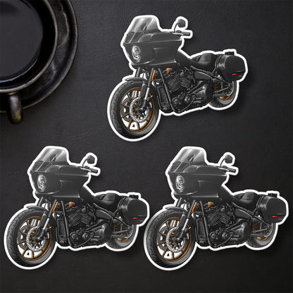 Harley Low Rider ST Stickers - Set of 3 Biker Motorcycle Decals