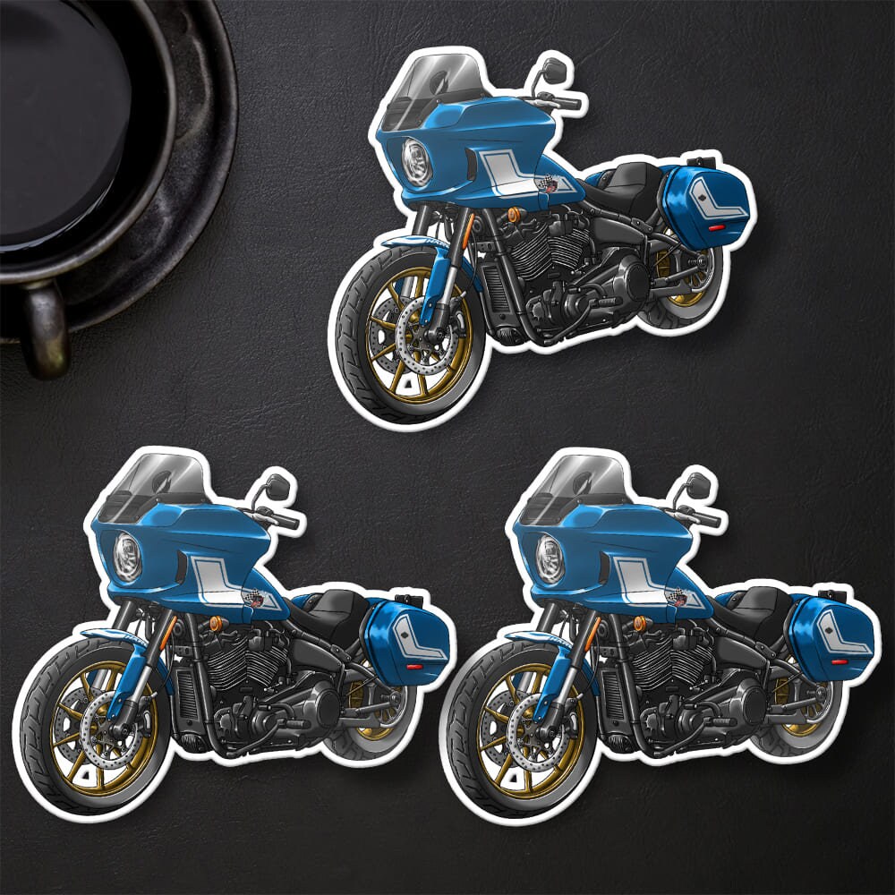 Harley Low Rider ST Stickers - Set of 3 Biker Motorcycle Decals