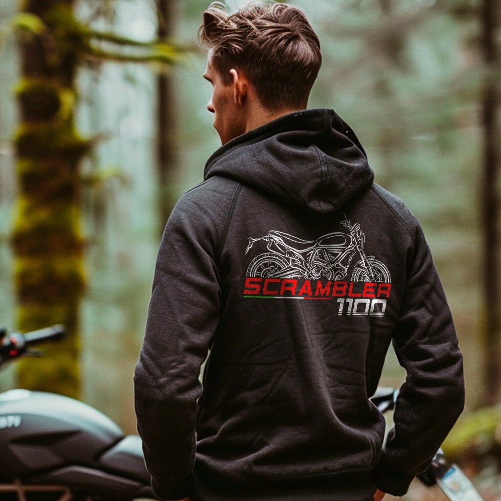 Ducati Scrambler 1100 Inspired Hoodie - Motorcycle Sweatshirt for Riders