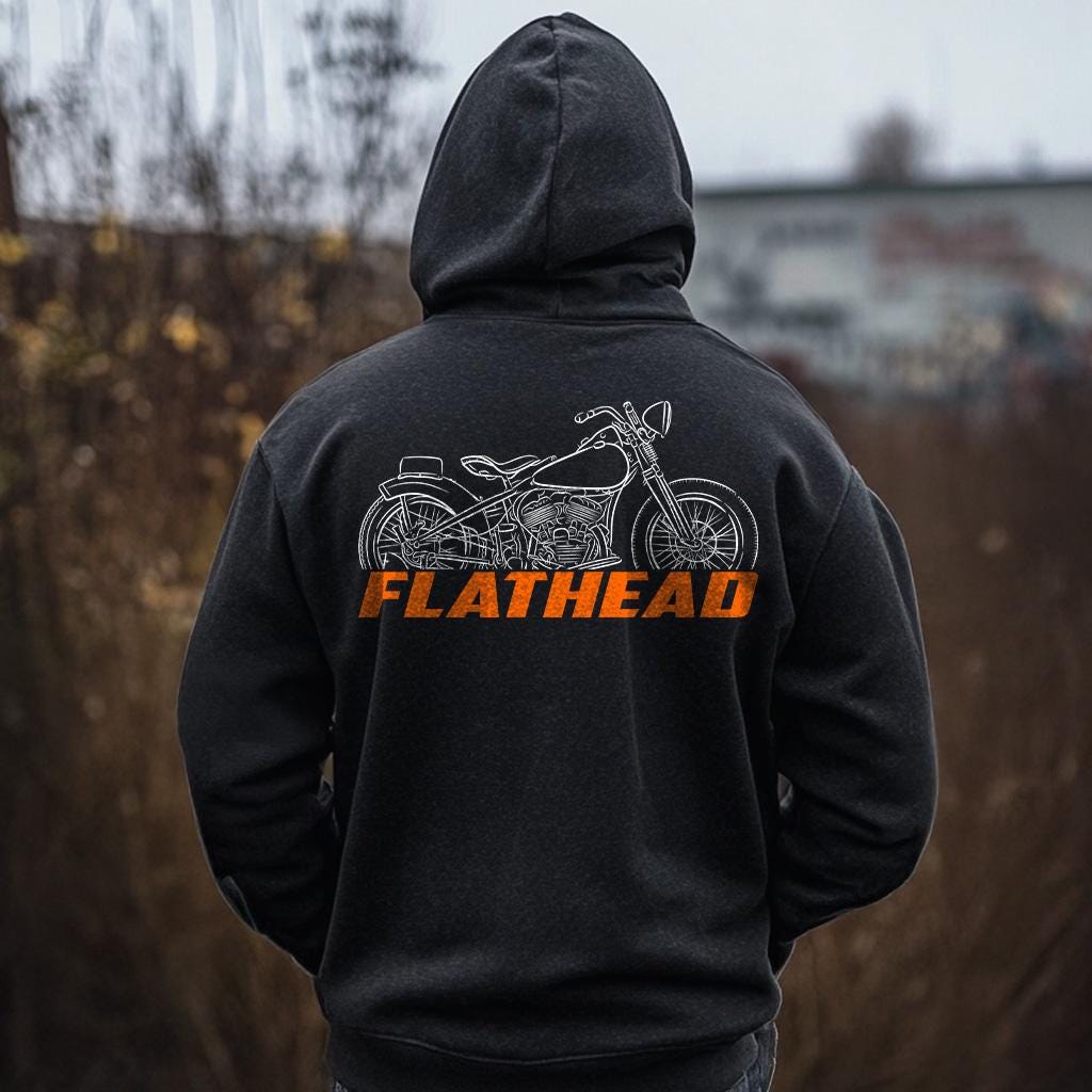 Harley Davidson WLDR 1937 - 1941 Inspired Hoodie - Biker Motorcycle Sweatshirt