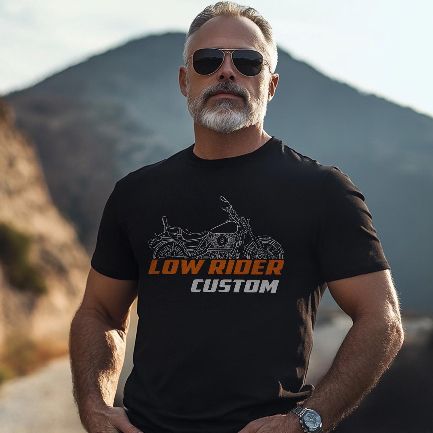 Harley-Davidson FXLR Low Rider Custom 1987 - 1994 Inspired T-Shirt - Biker Motorcycle Tee Shirt