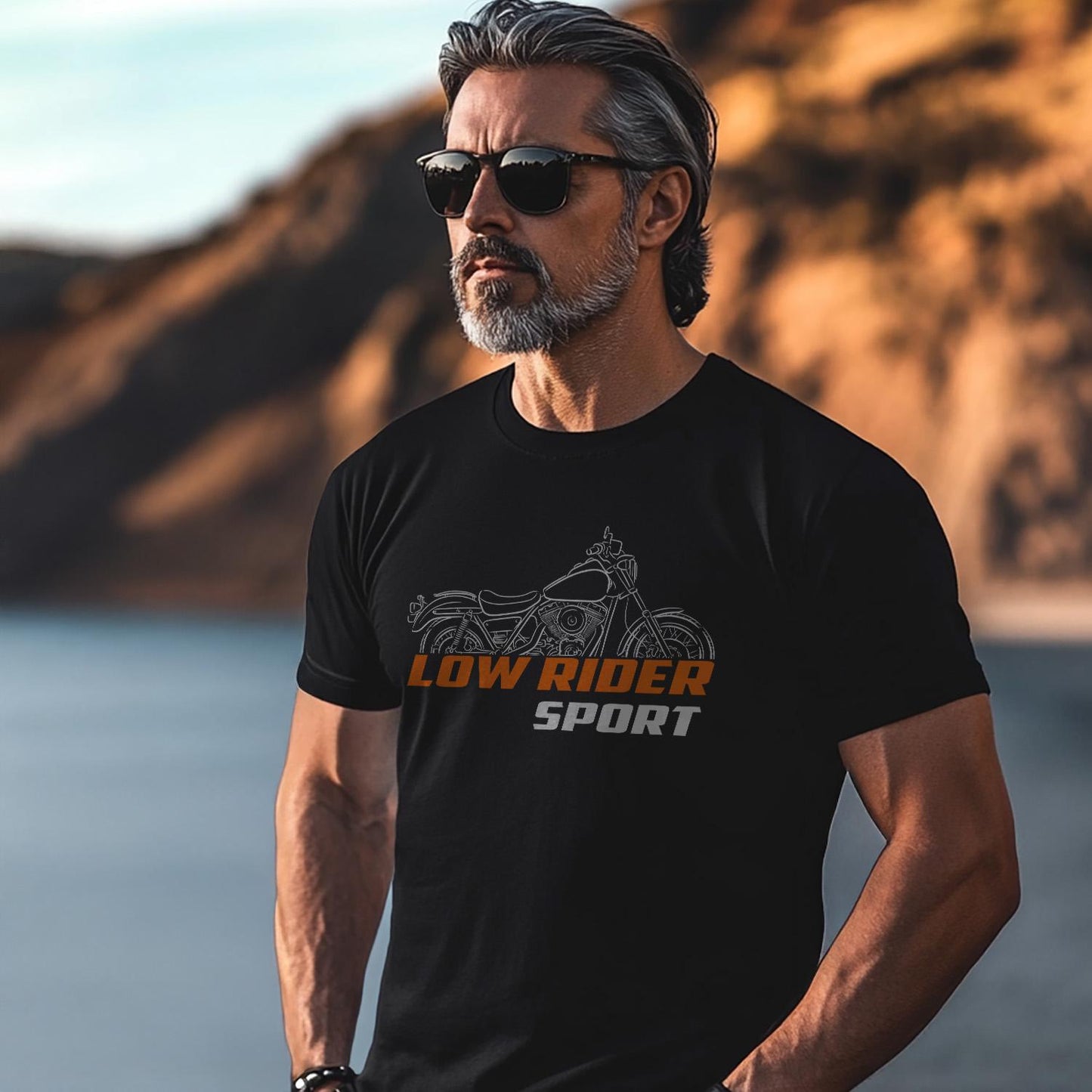 Harley Davidson FXRS-SP Low Rider Sport 1987 - 1993 Inspired T-Shirt - Biker Motorcycle Tee Shirt