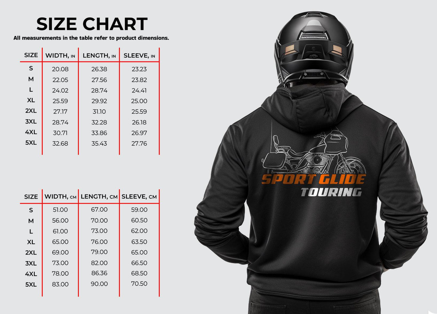 Harley-Davidson FXRT Sport Glide (Touring) Inspired Hoodie - Biker Motorcycle Sweatshirt