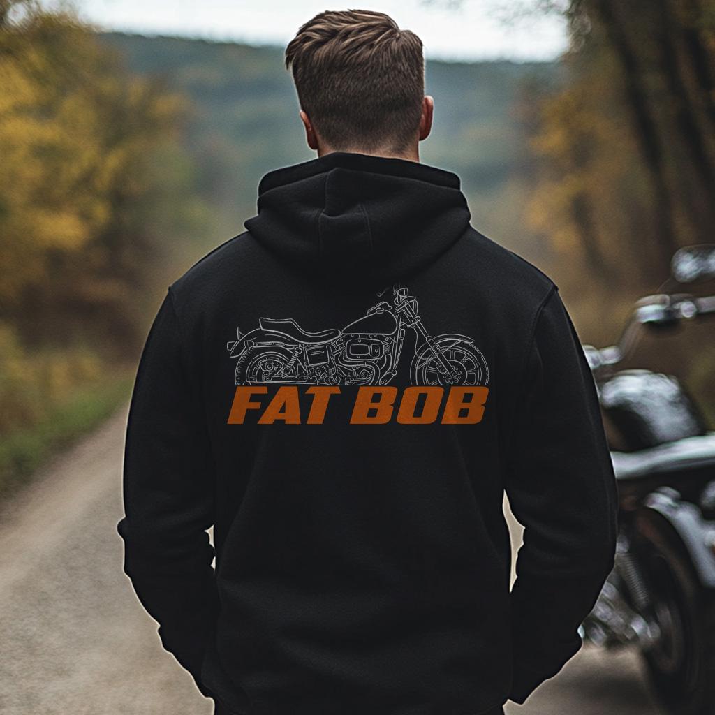 Harley-Davidson FXEF Fat Bob Inspired Hoodie - Biker Motorcycle Sweatshirt