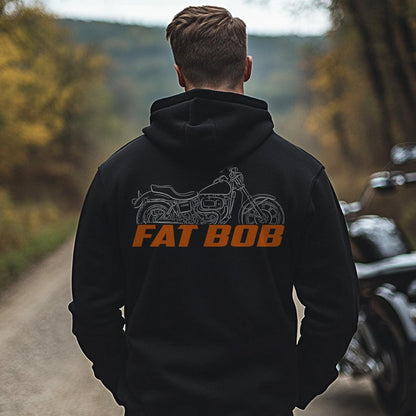 Harley-Davidson FXEF Fat Bob Inspired Hoodie - Biker Motorcycle Sweatshirt