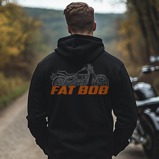 Harley-Davidson FXEF Fat Bob Inspired Hoodie - Biker Motorcycle Sweatshirt